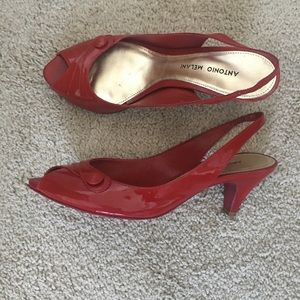 Antonio Melani Peep Toe Slingback Heels